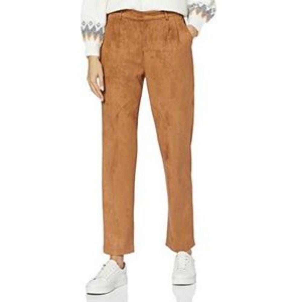 SPARKZ COPENHAGEN Faux Suede Brown Soft Pants